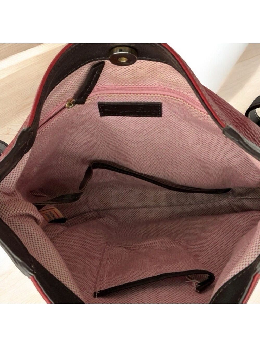 Dooney & Bourke Dark Red Pebbled Leather Hobo Shoulder Bag - Picture 9 of 16